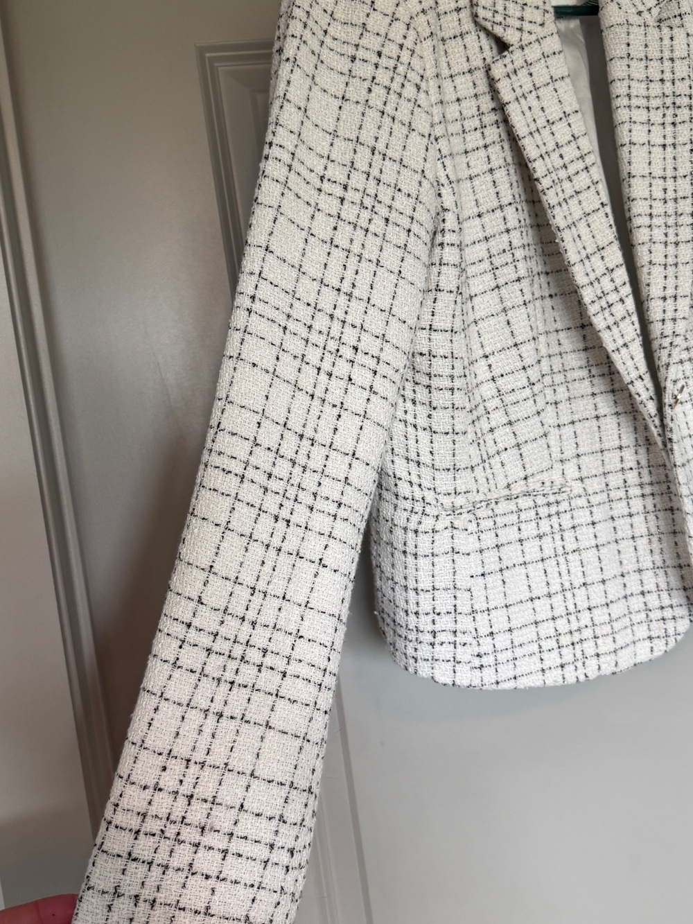 Draper James White Tweed Plaid Blazer - Picture 4 of 11